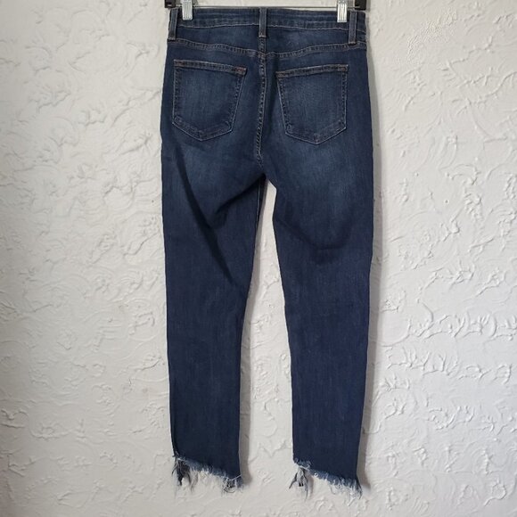 Just Black DISTRESSED RIPPED FRAY HEM JEAN - Picture 5 of 5